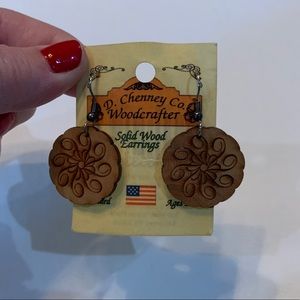 Solid Wood Earrings - NWT